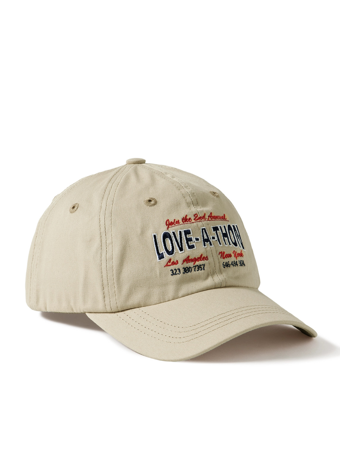 Corridor Embroidered Organic Cotton-twill Baseball Cap In Neutral