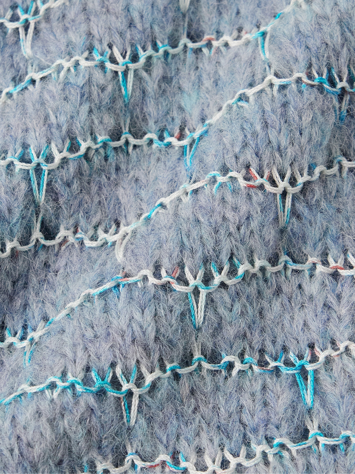 Corridor Raga Space-dyed Open-knit Alpaca-blend Cardigan In Blue