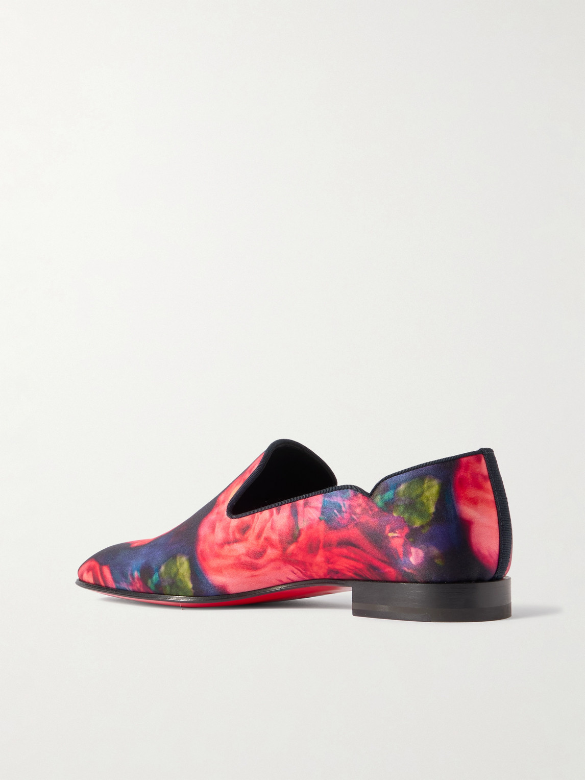 Christian Louboutin Dandy Chick Satin Floral Loafers In Multi