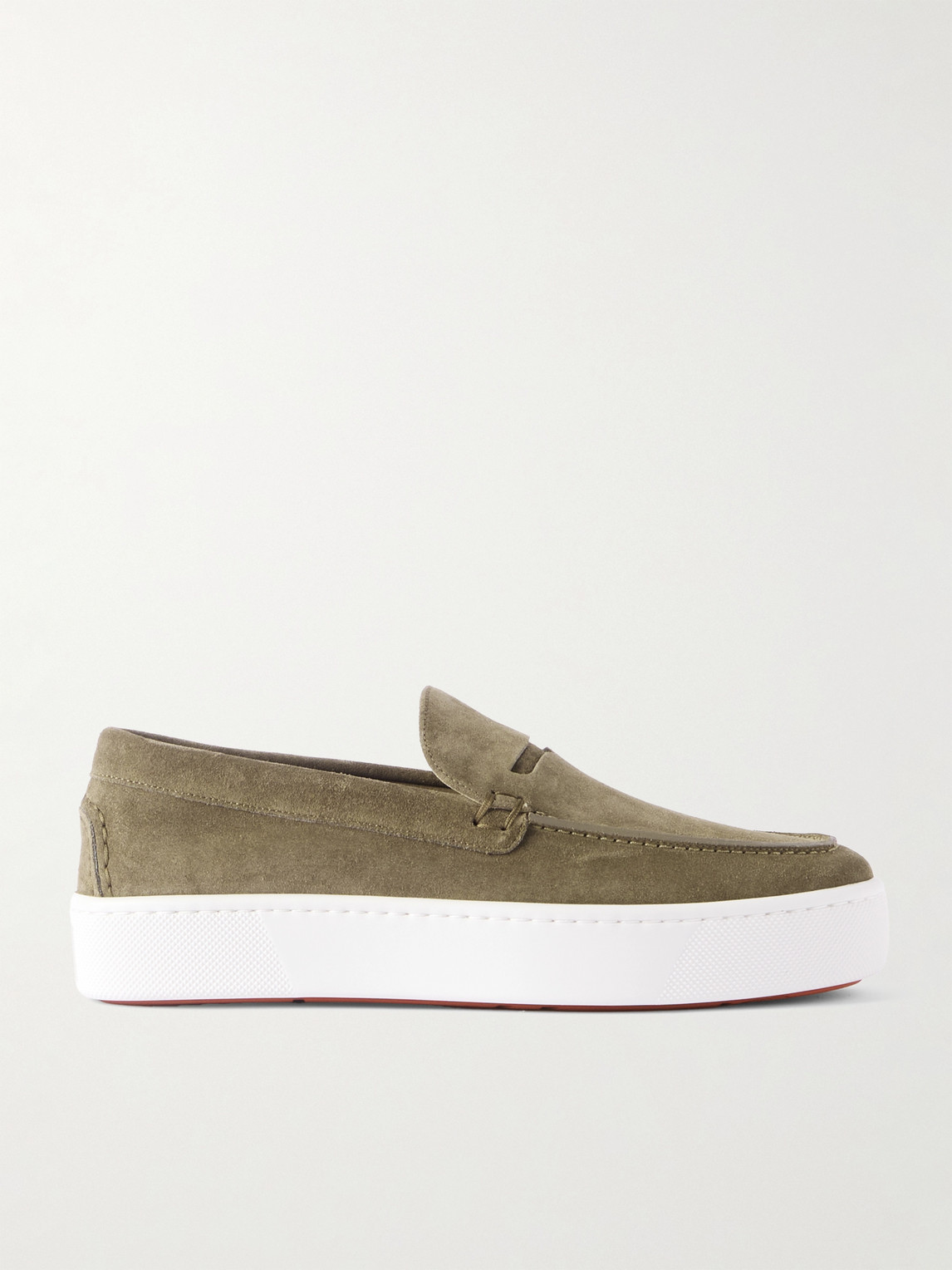 Christian Louboutin Paqueboat Suede Penny Loafers - Men