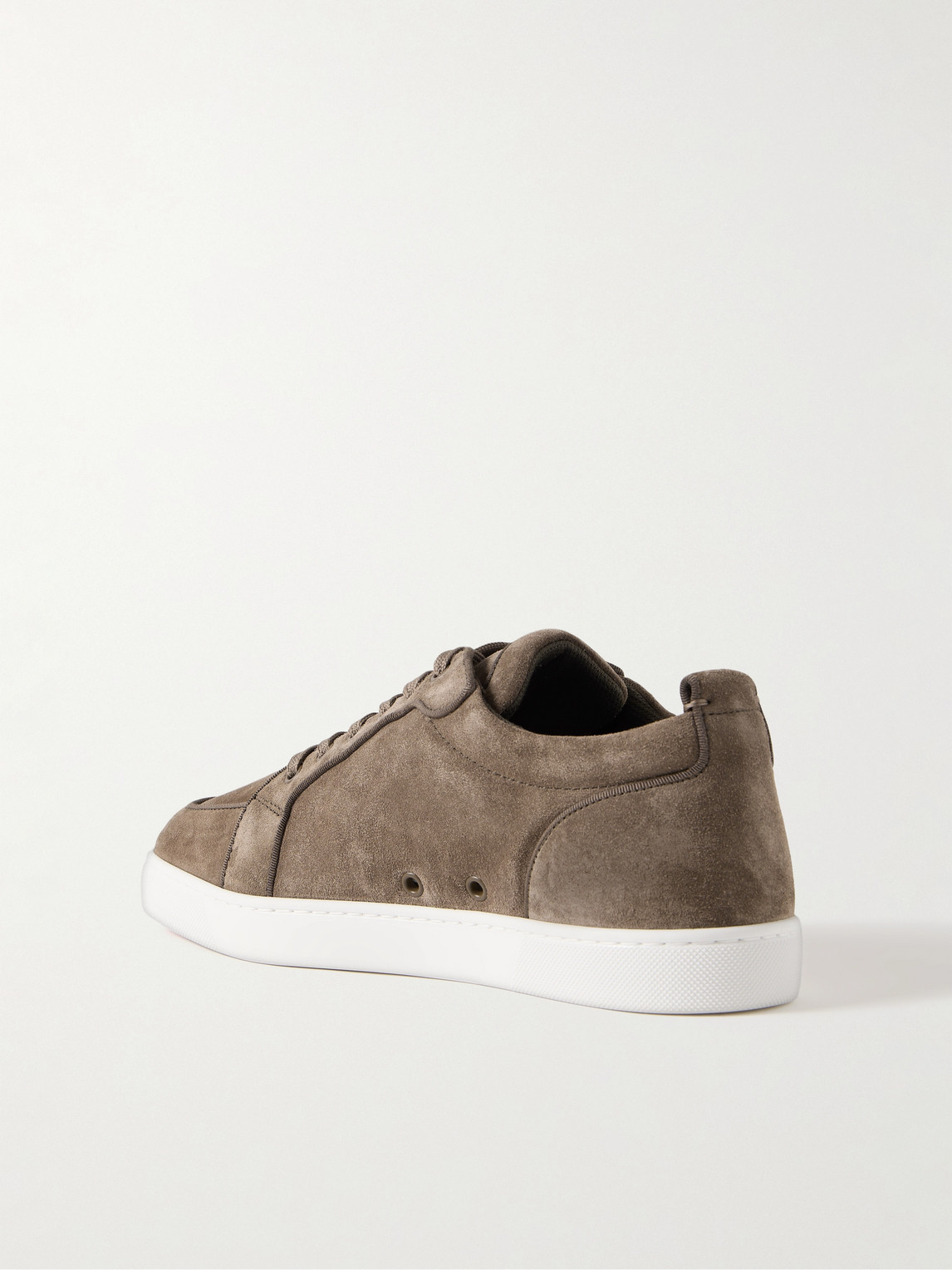 Christian Louboutin Rantulow Suede Sneakers In Brown