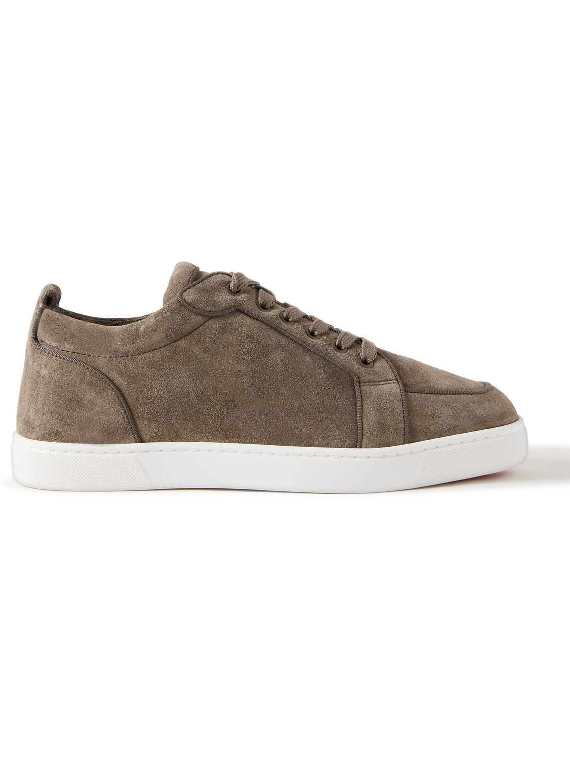 Christian Louboutin Rantulow Suede Sneakers In Brown