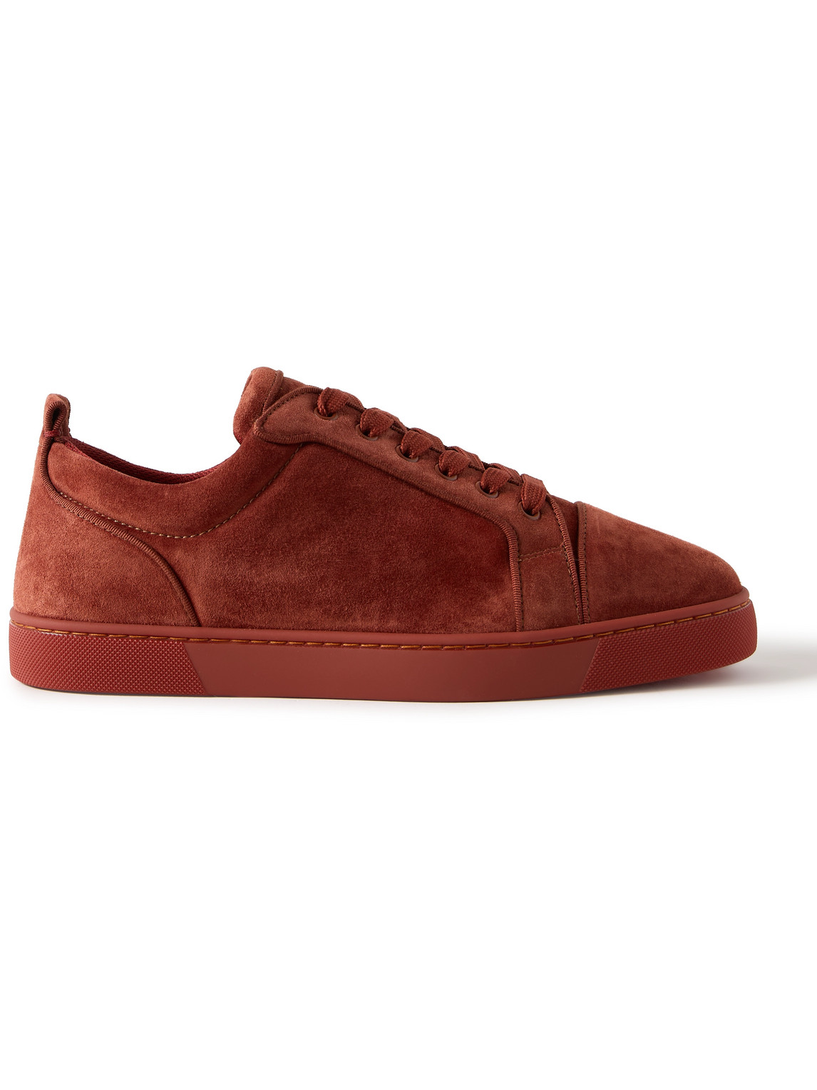 Christian Louboutin Louis Junior Suede Sneakers In Red
