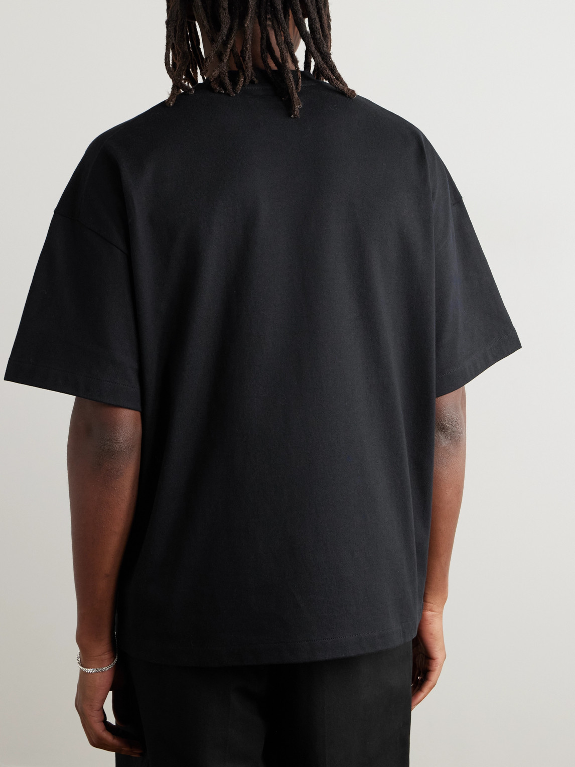 Jil Sander Cotton Jersey Logo T-shirt In Black