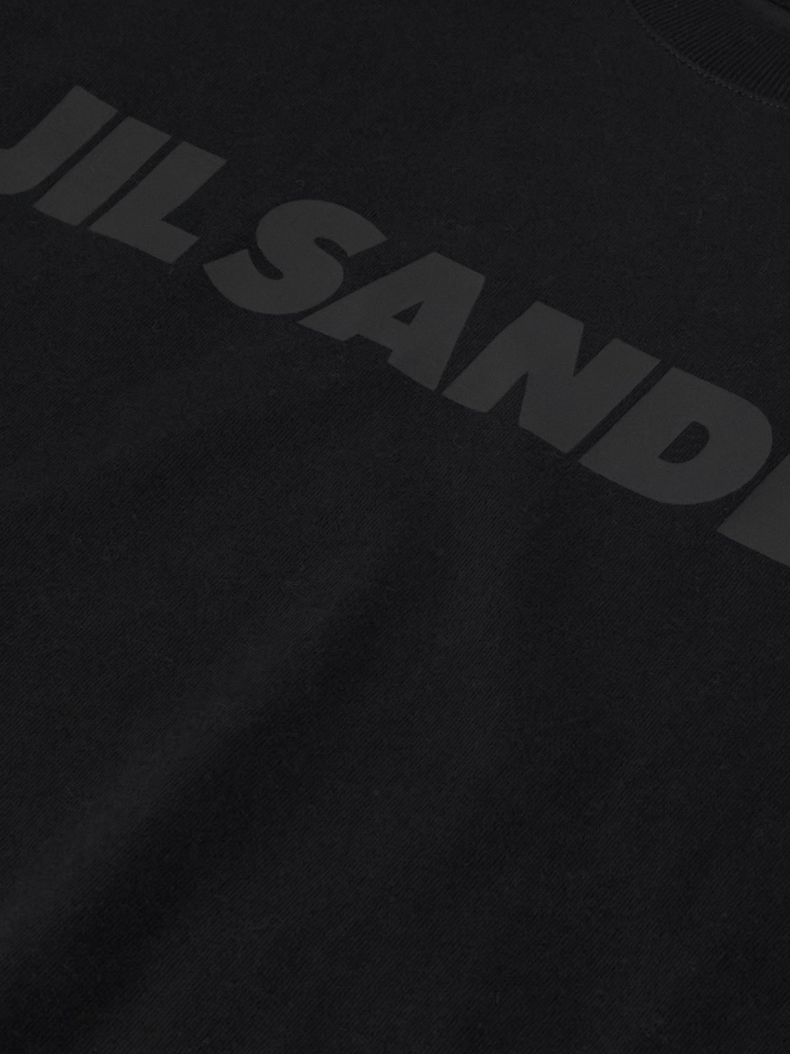 Jil Sander Cotton Jersey Logo T-shirt In Black