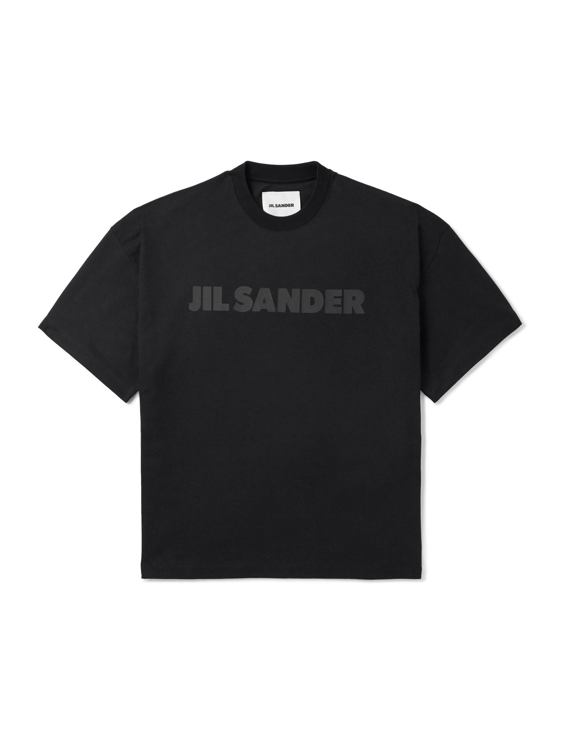 Jil Sander Cotton Jersey Logo T-shirt In Black