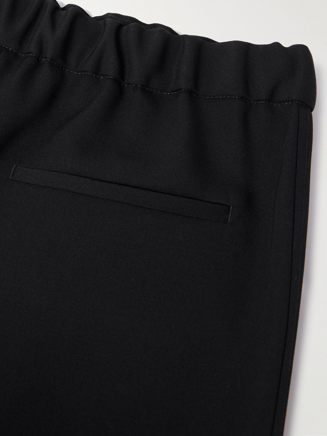 Shop Jil Sander Wide-leg Wool-twill Trousers In Black