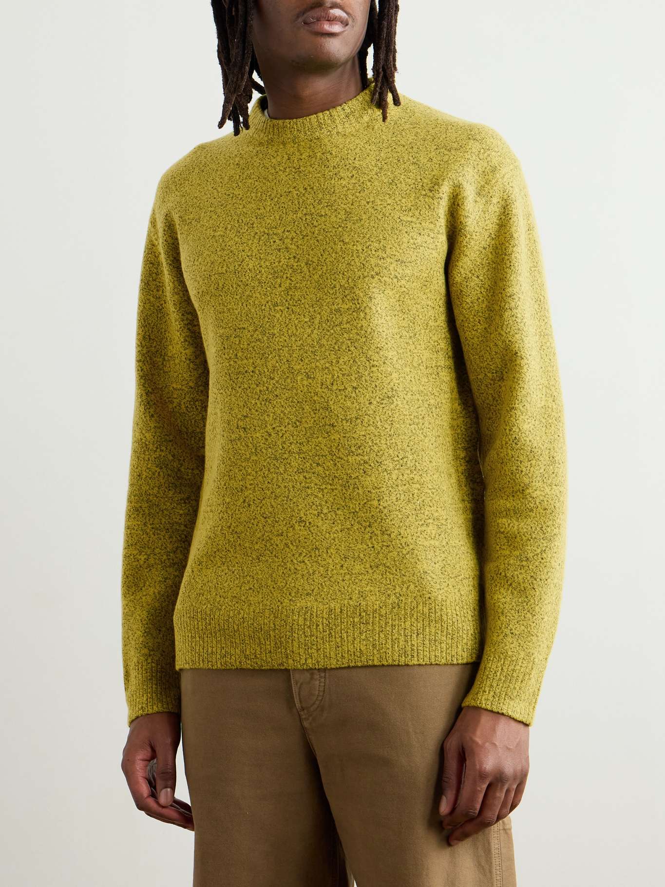 Jil Sander Men's Wool Blend Sweater Beige