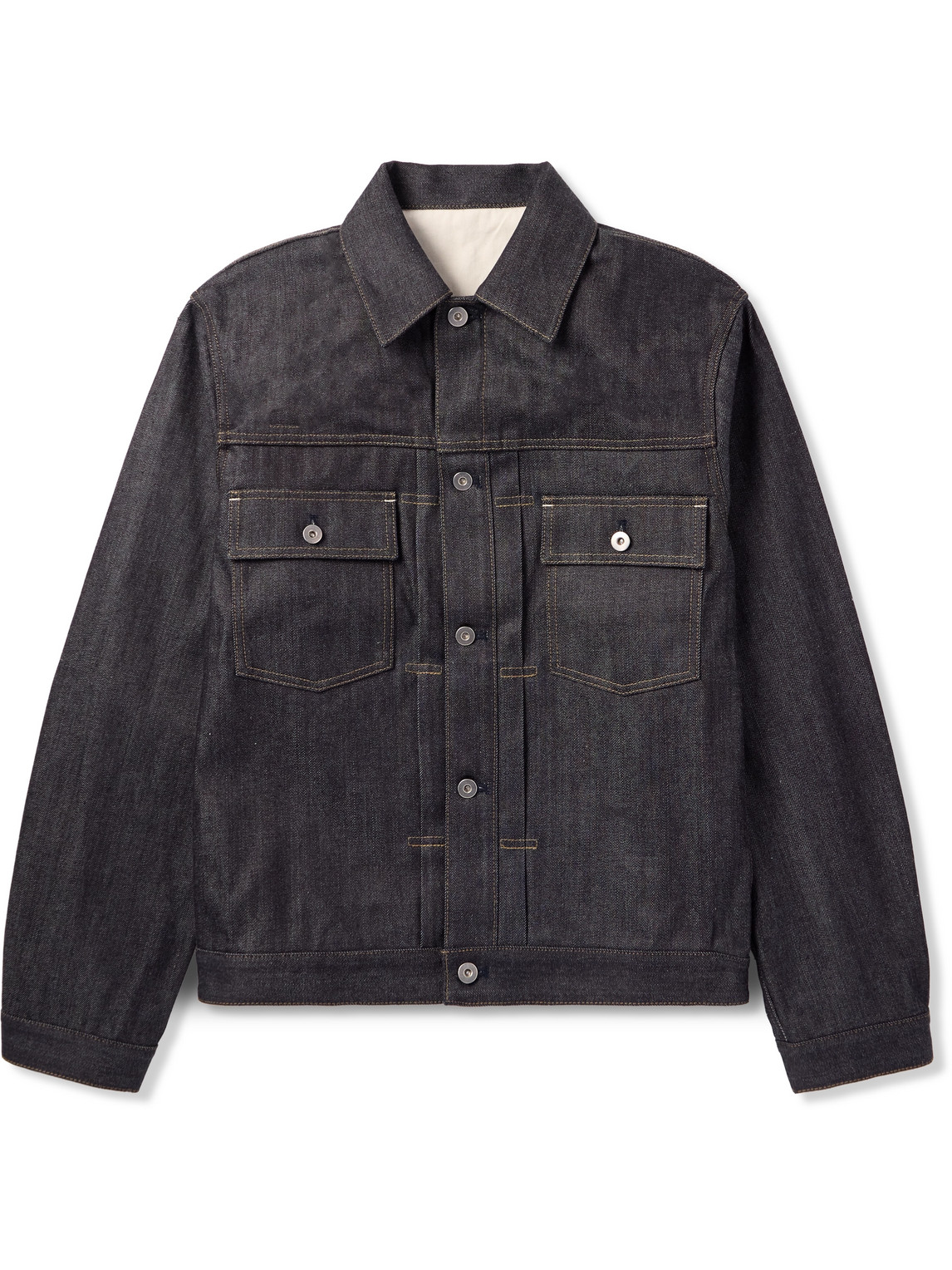 Jil Sander Raw Denim Trucker Jacket Curated Menswear