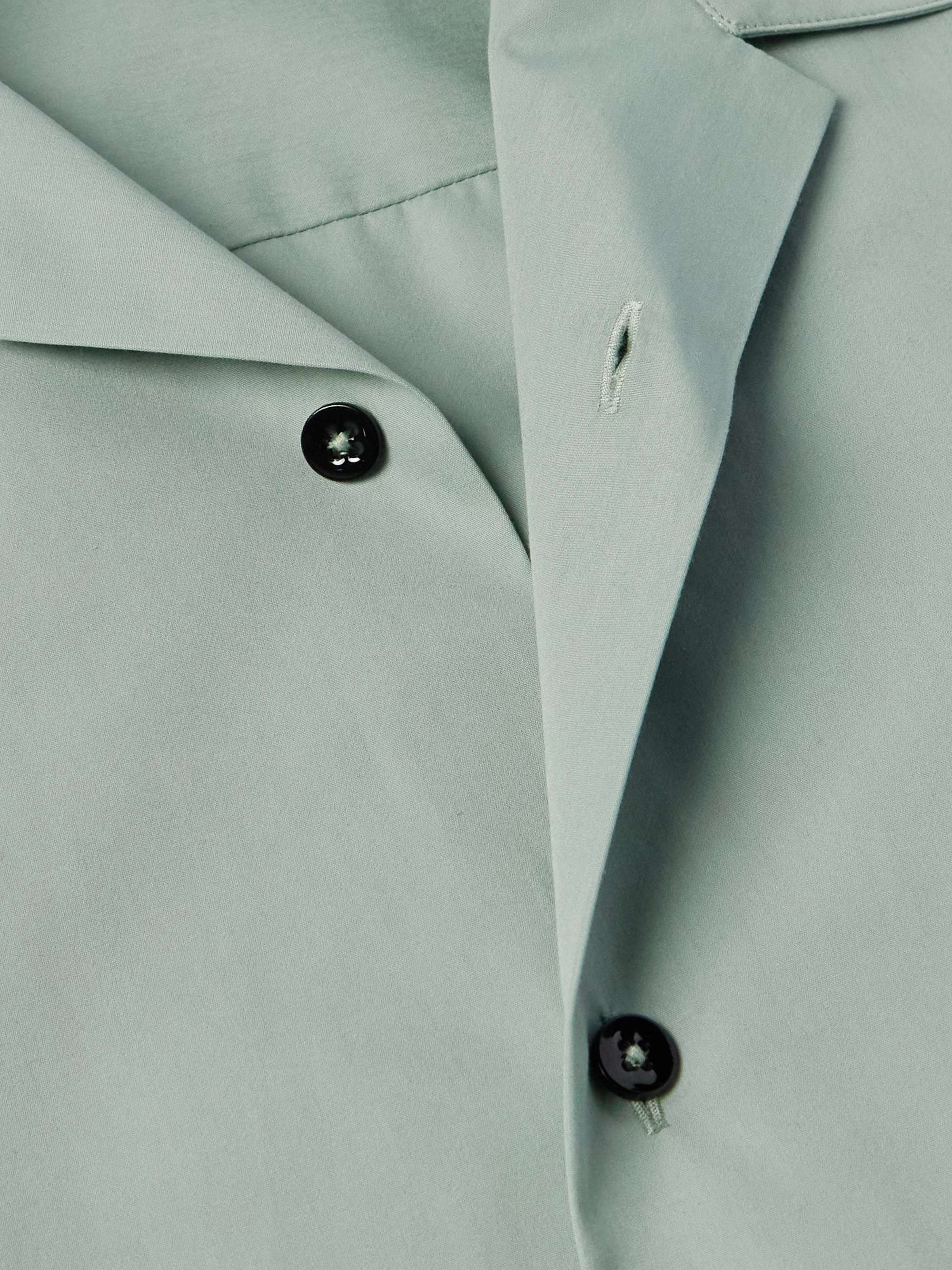 JIL SANDER Camp-Collar Organic Cotton-Poplin Shirt for Men JIL SANDER Camp-Collar Organic Cotton-Poplin Shirt for Men