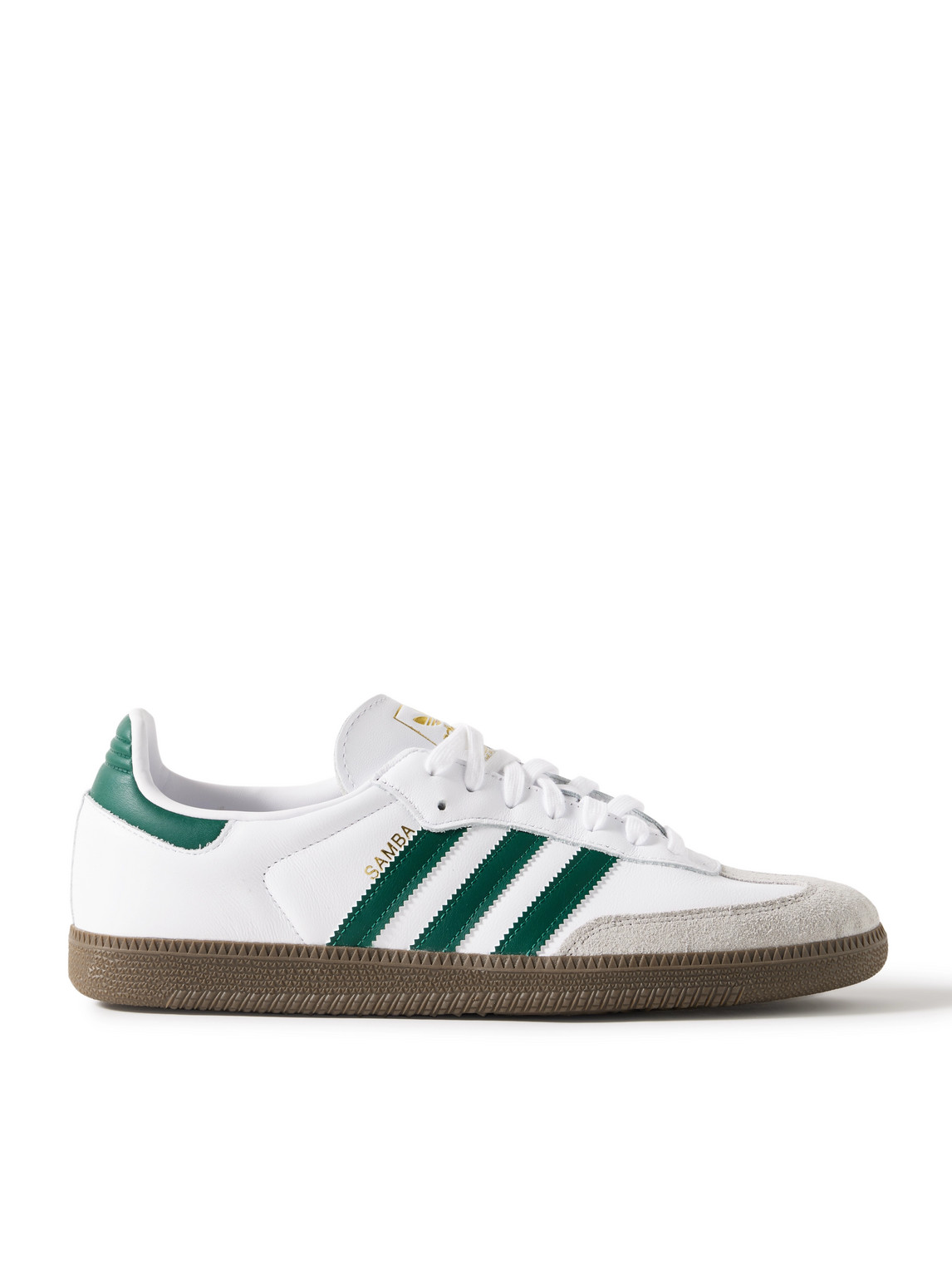 Samba OG Suede-Trimmed Leather Sneakers