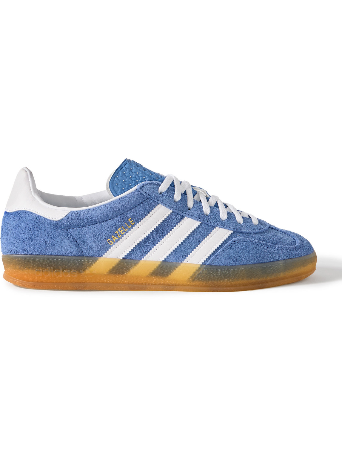 Adidas Originals Gazelle Indoor Leather-trimmed Suede Sneakers In Blue | ModeSens Adidas Originals Gazelle Indoor Leather-trimmed Suede Sneakers In Blue | ModeSens