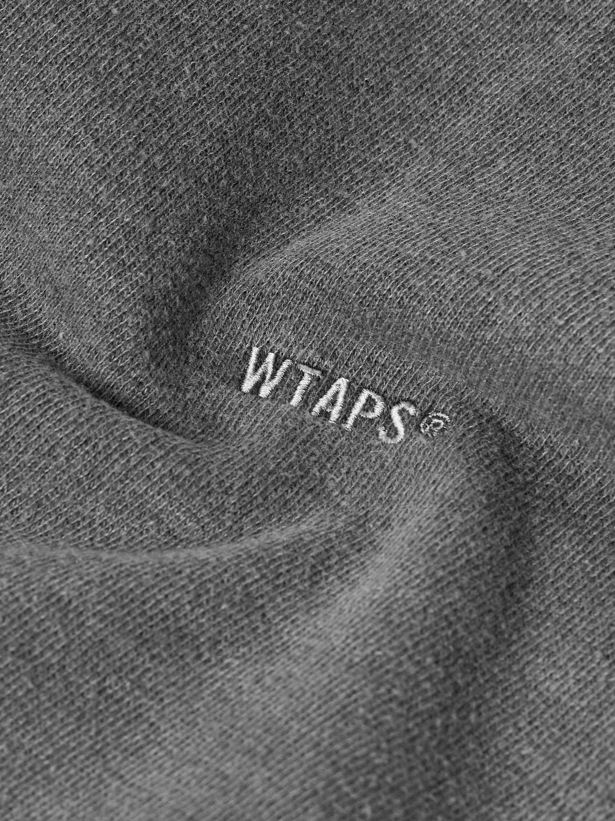 WTAPS® Logo-Appliquéd Cotton-Blend Jersey Hoodie for Men WTAPS® Logo-Appliquéd Cotton-Blend Jersey Hoodie for Men