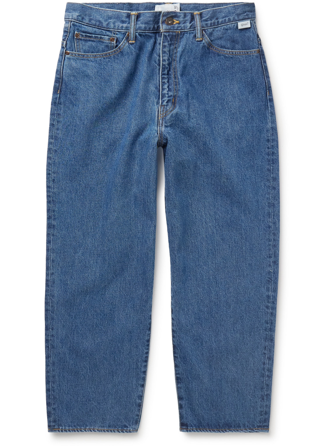 Barrel-Leg Embroidered Jeans