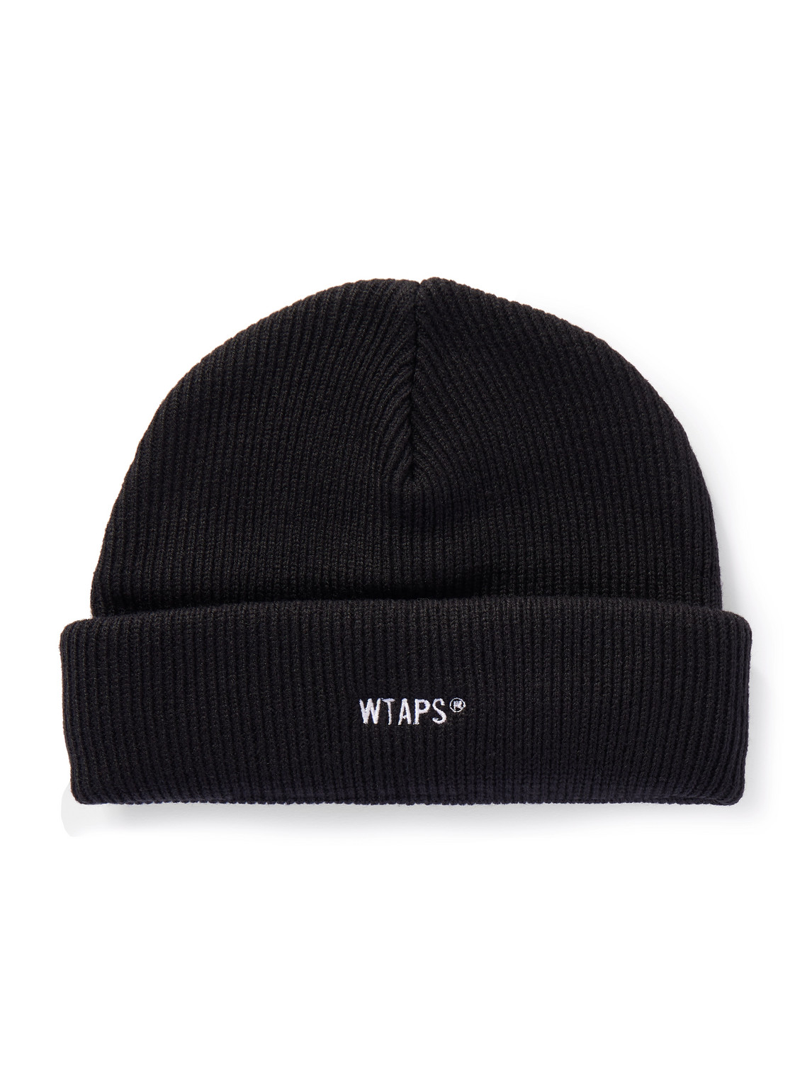 Logo-Embroidered Ribbed-Knit Beanie