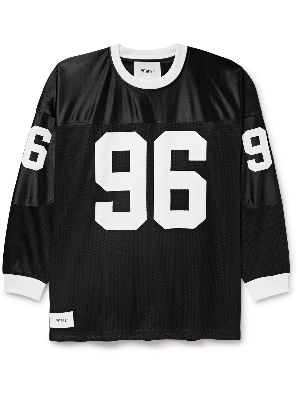 Appliquéd Faille, Mesh and Jersey T-Shirt