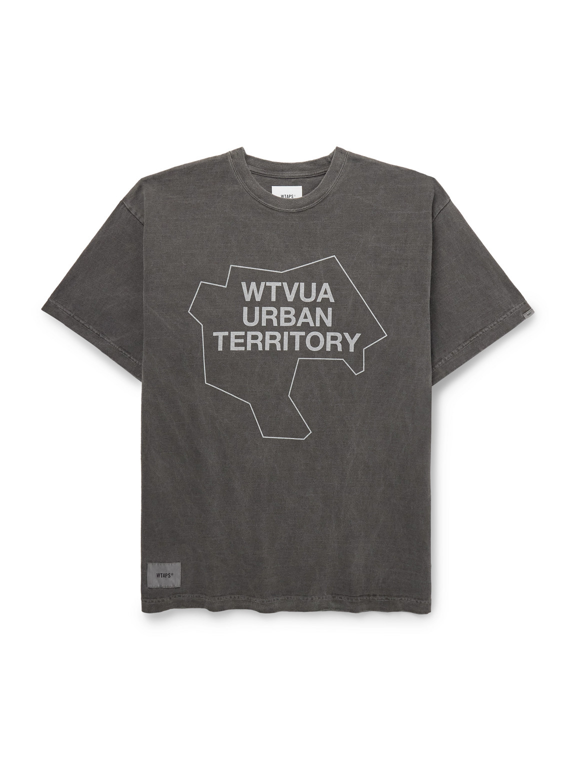 Logo-Appliquéd Garment-Dyed Printed Cotton-Jersey T-Shirt