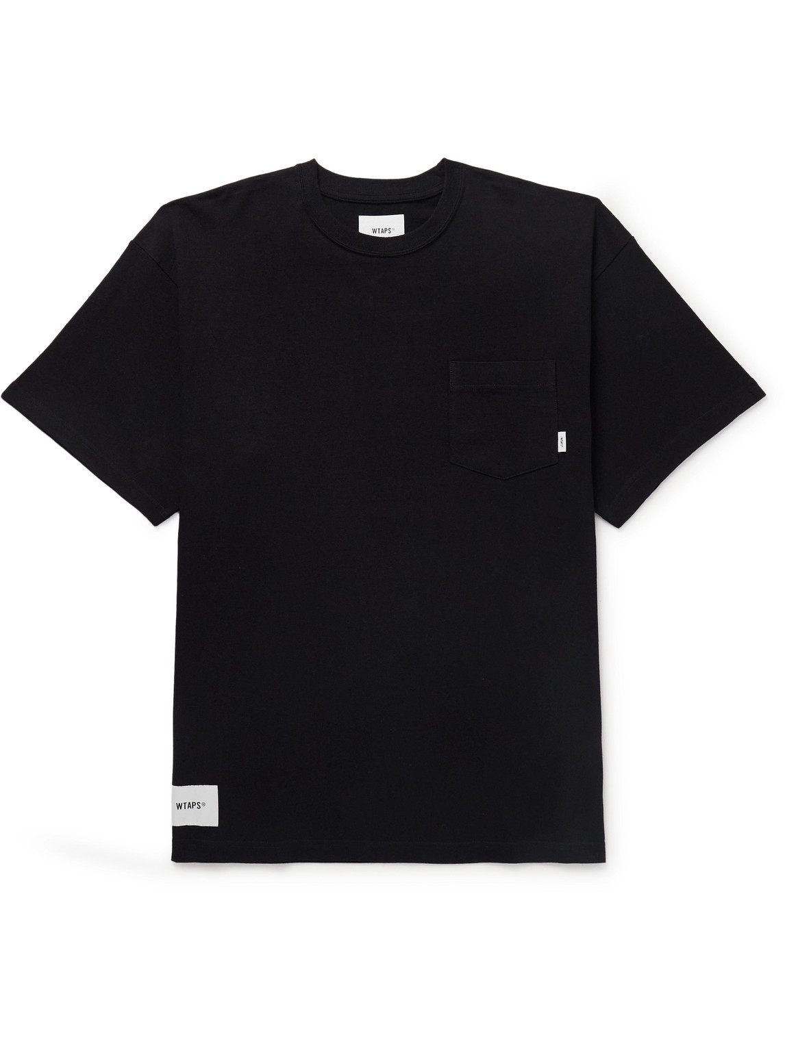 Wtaps Logo-appliquéd Cotton-jersey T-shirt In Black