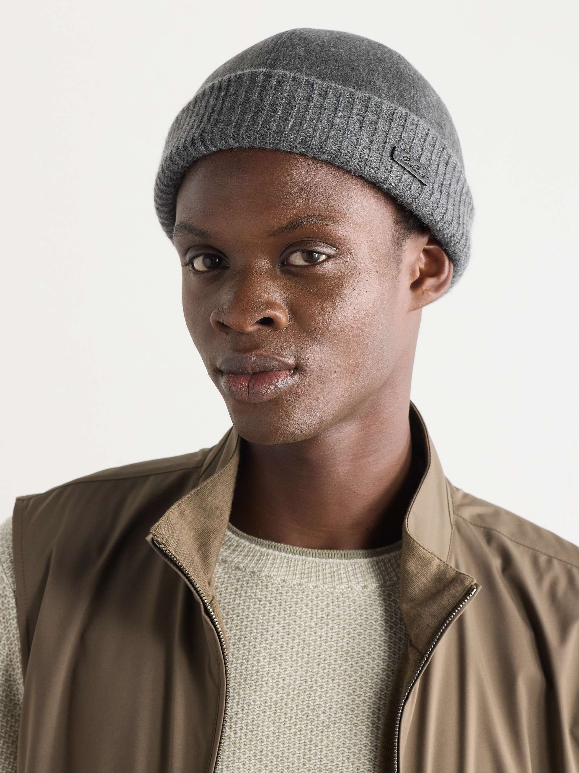 LORO PIANA 로고 아플리케 스톰 시스템® 캐시미어 비니
