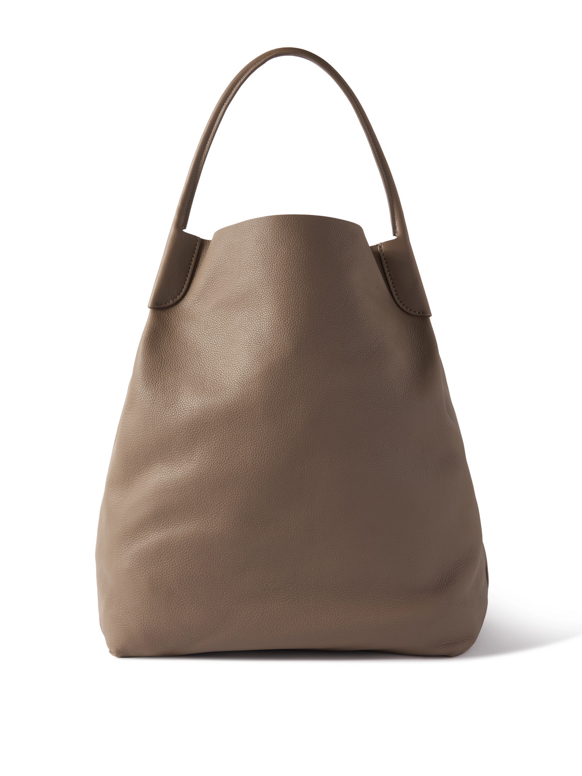 Loro Piana Bale Extra Large Full-grain Leather Tote Bag In Brown