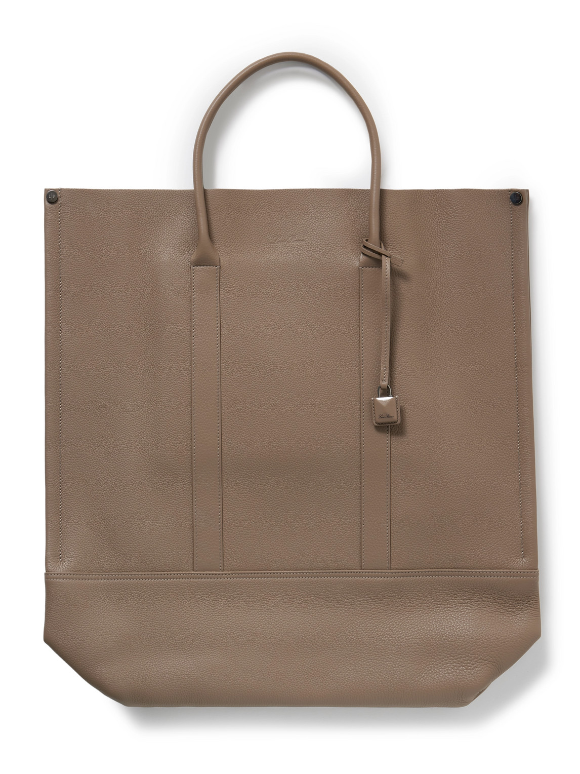 Loro Piana Beam Large Full-grain Leather Tote Bag In Brown