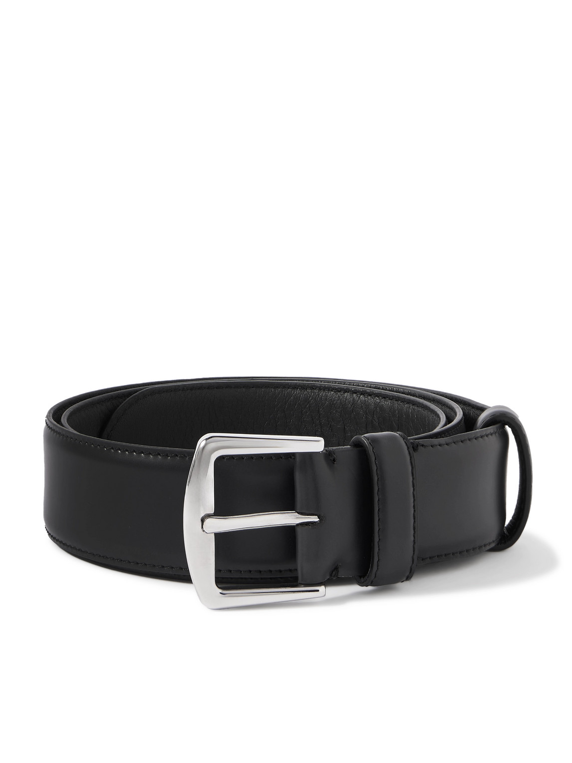 Loro Piana Travis 3cm Leather Belt In Black