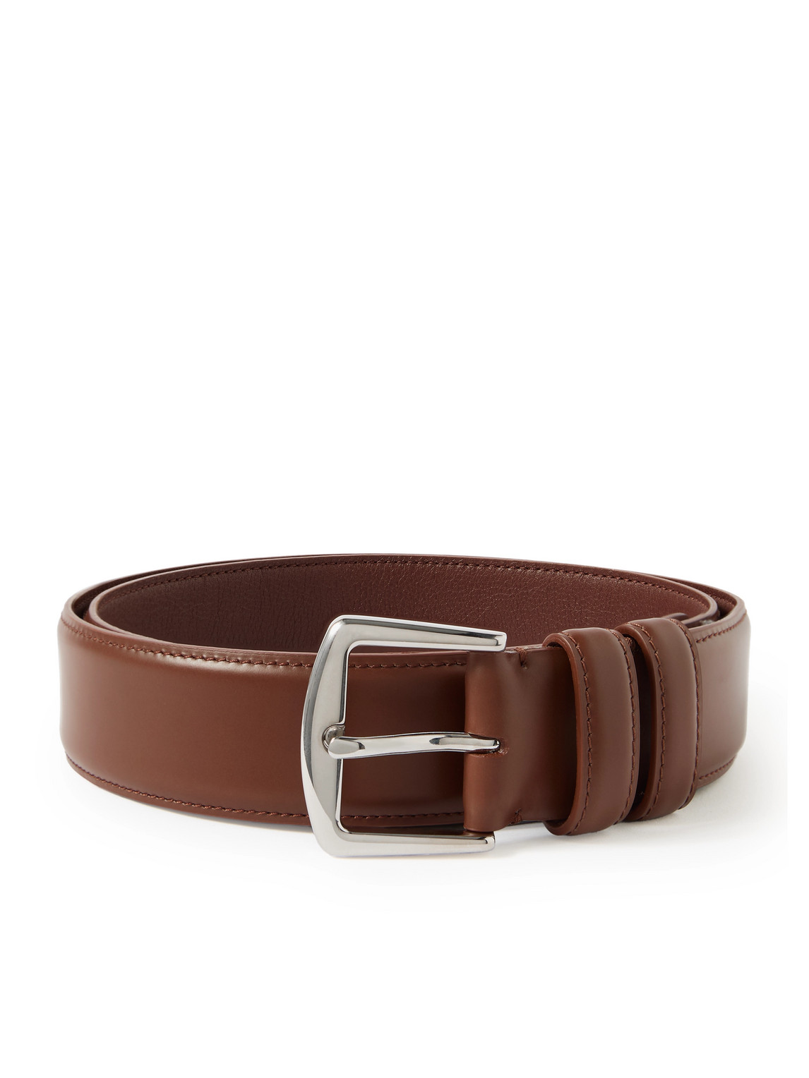 Loro Piana Travis 3cm Leather Belt In Brown