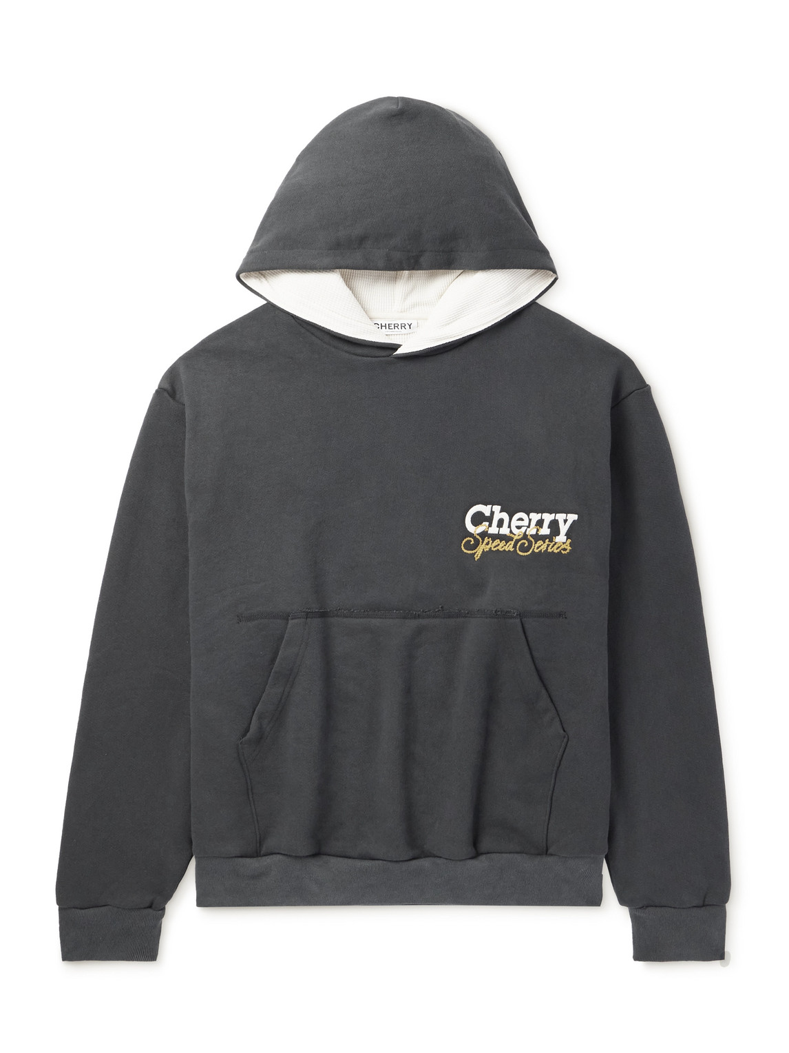 Speed Series Garment-Dyed Printed Cotton-Jersey Hoodie