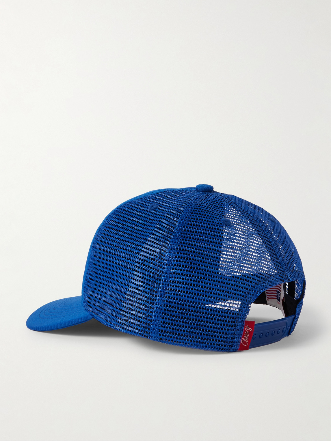 CHERRY LOS ANGELES HOLLYWOOD LOGO-PRINT MESH AND CANVAS TRUCKER CAP