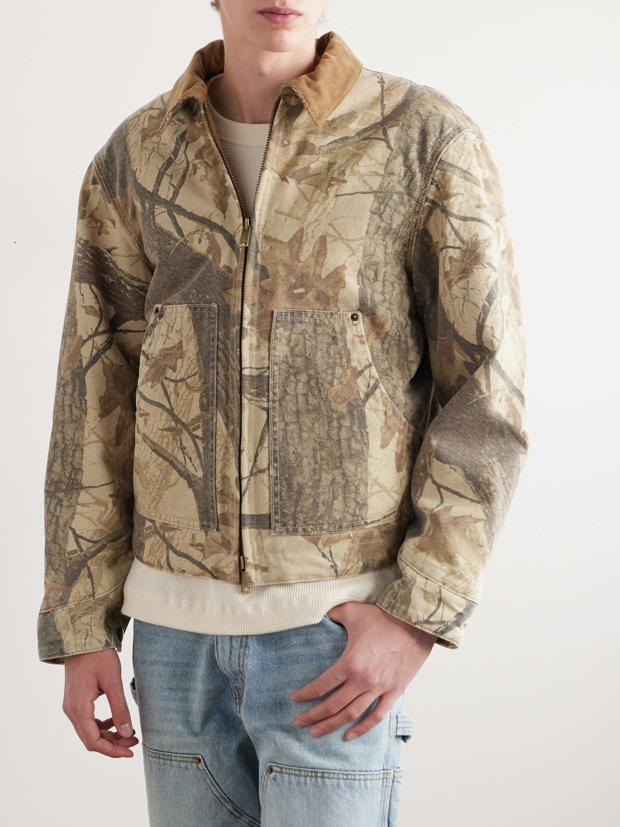 CHERRY LOS ANGELES Mossy Oak Corduroy-Trimmed Printed Cotton