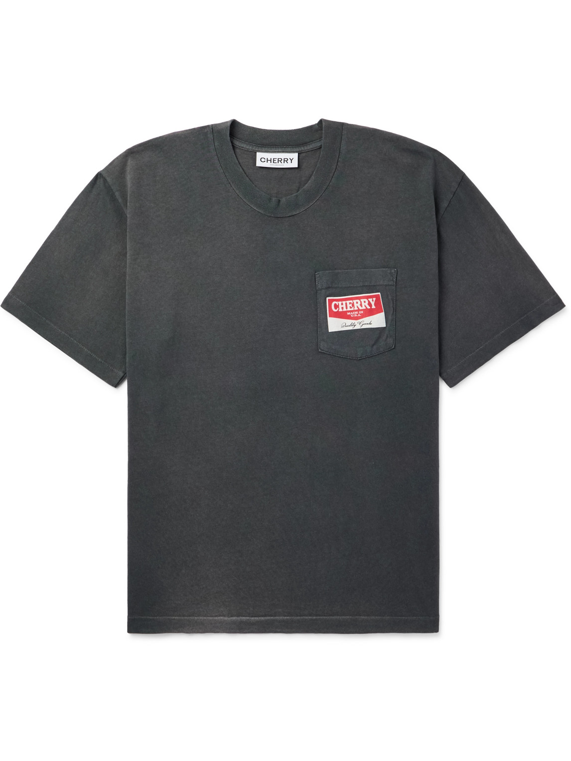 Garment-Dyed Logo-Print Cotton-Jersey T-Shirt