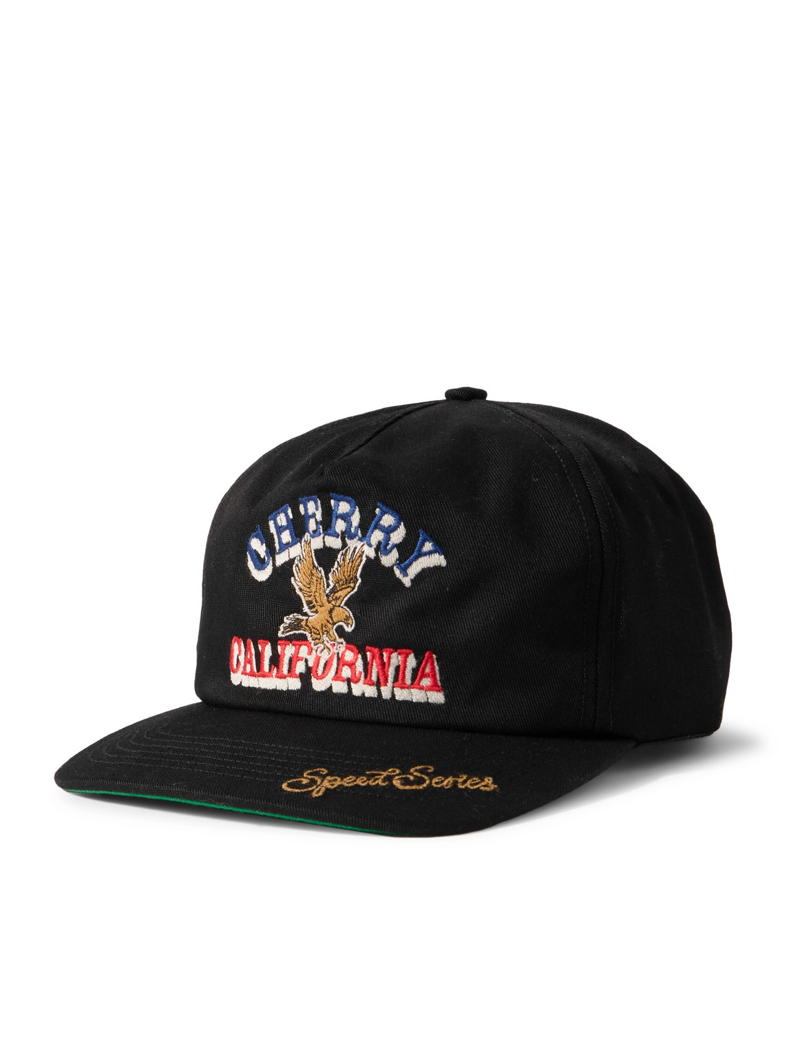 Cherry Los Angeles Speed Series Logo-embroidered Cotton-twill Baseball Cap In Black