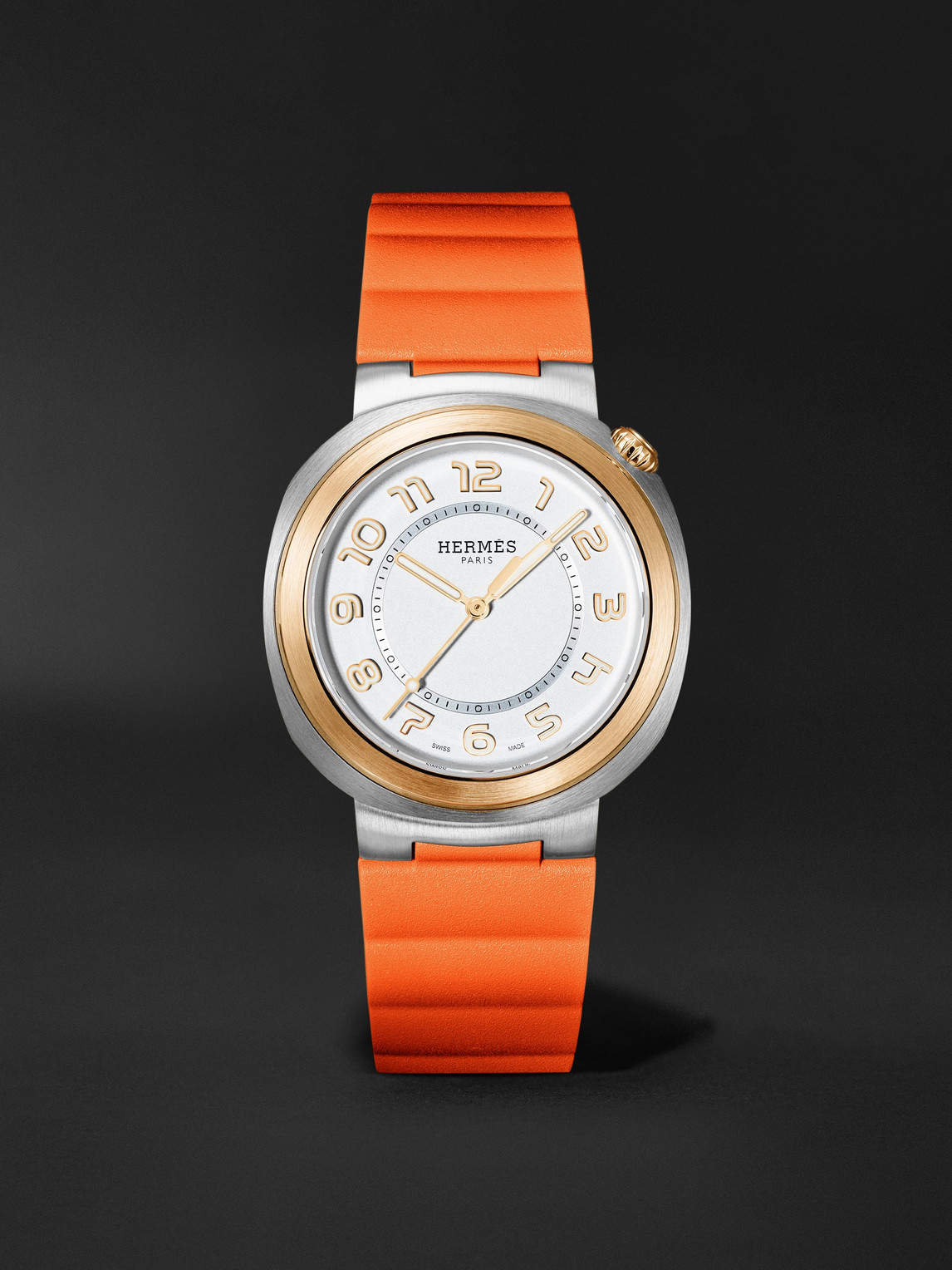 Hermès Timepieces Cut Automatic 36mm Stainless Steel and Rubber Watch, Ref. No. 403234WW00 - Men