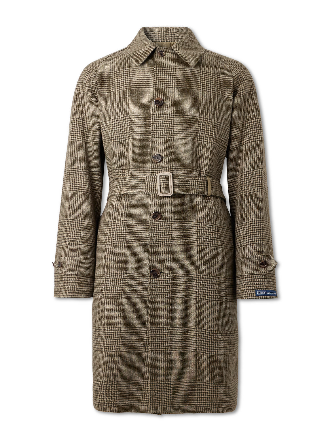 Polo Ralph Lauren Balmacaan Reversible Belted Tweed And Poplin Coat In Neutrals