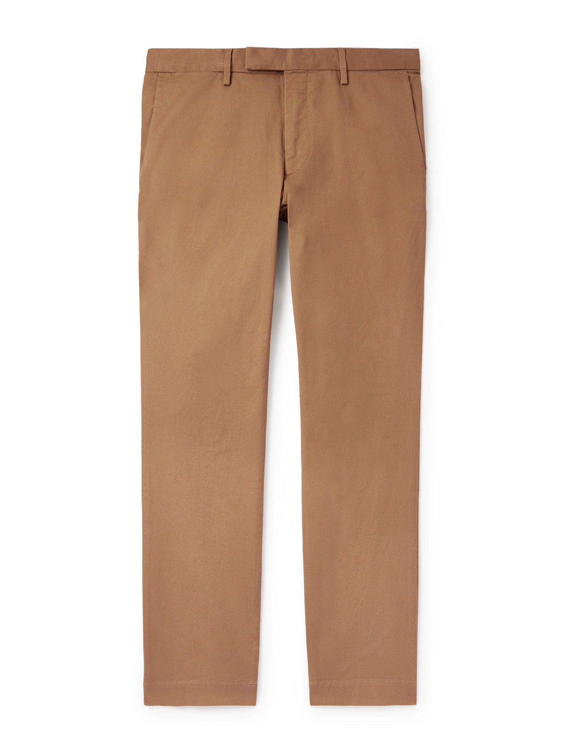 Polo Ralph Lauren Straight-leg Cotton-blend Twill Trousers In Brown