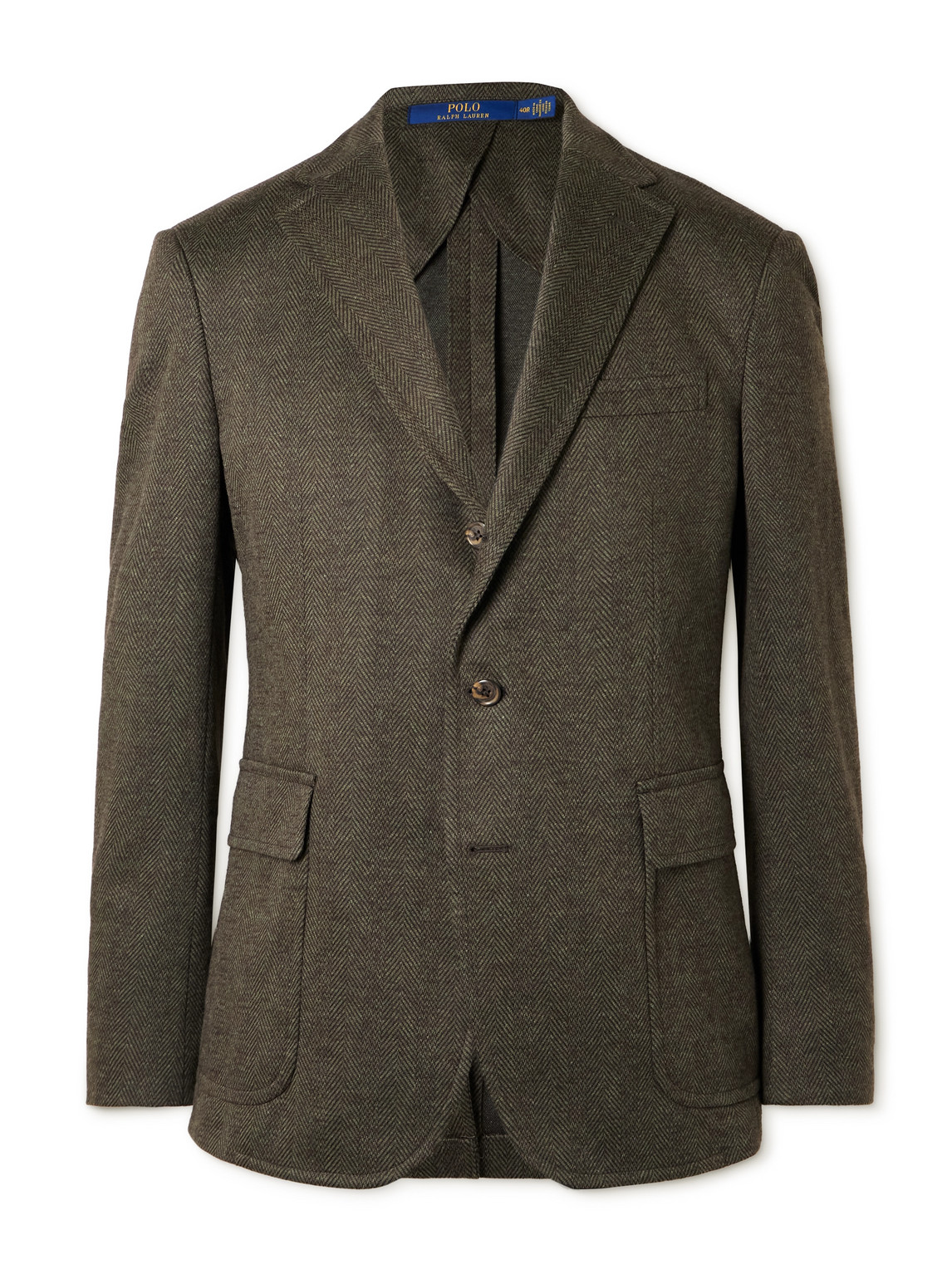 Polo Ralph Lauren Herringbone Tweed Blazer In Green
