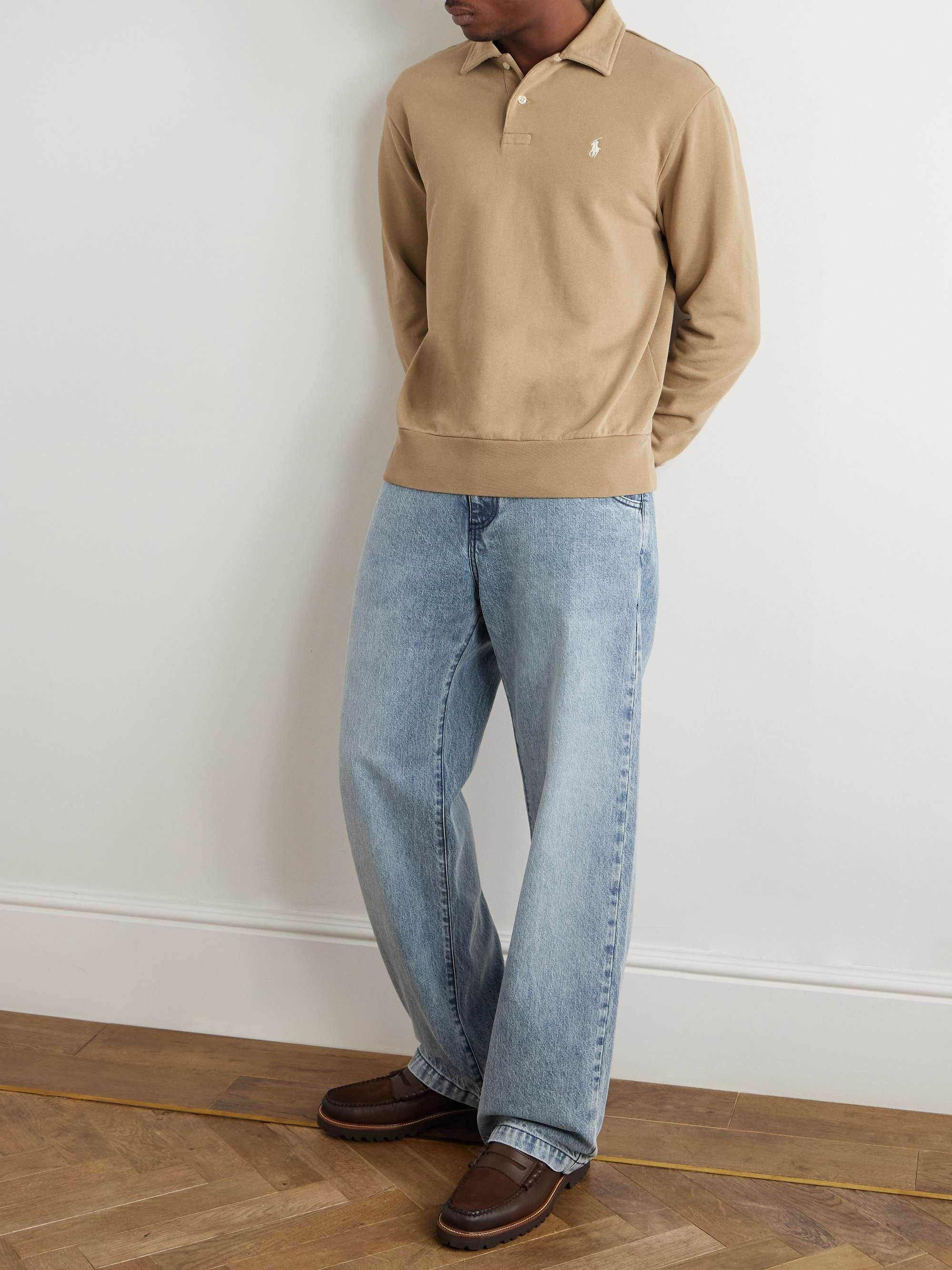 Logo Embroidered Cotton Jersey Sweatshirt