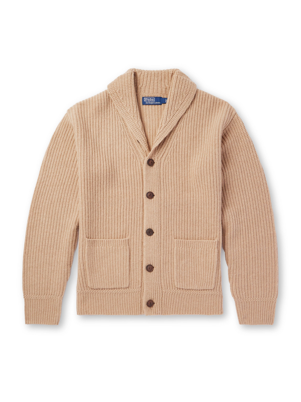 Polo Ralph Lauren Shawl-collar Wool And Cashmere-blend Cardigan In Neutrals