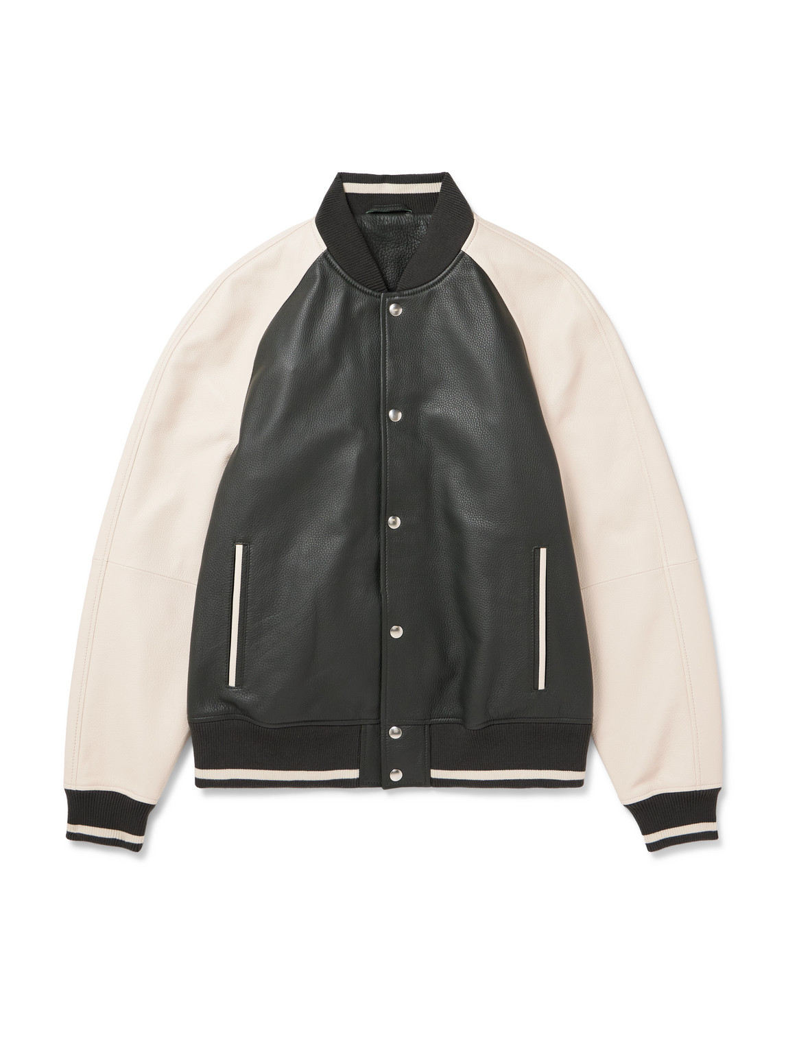 Full-Grain Leather Varsity Jacket