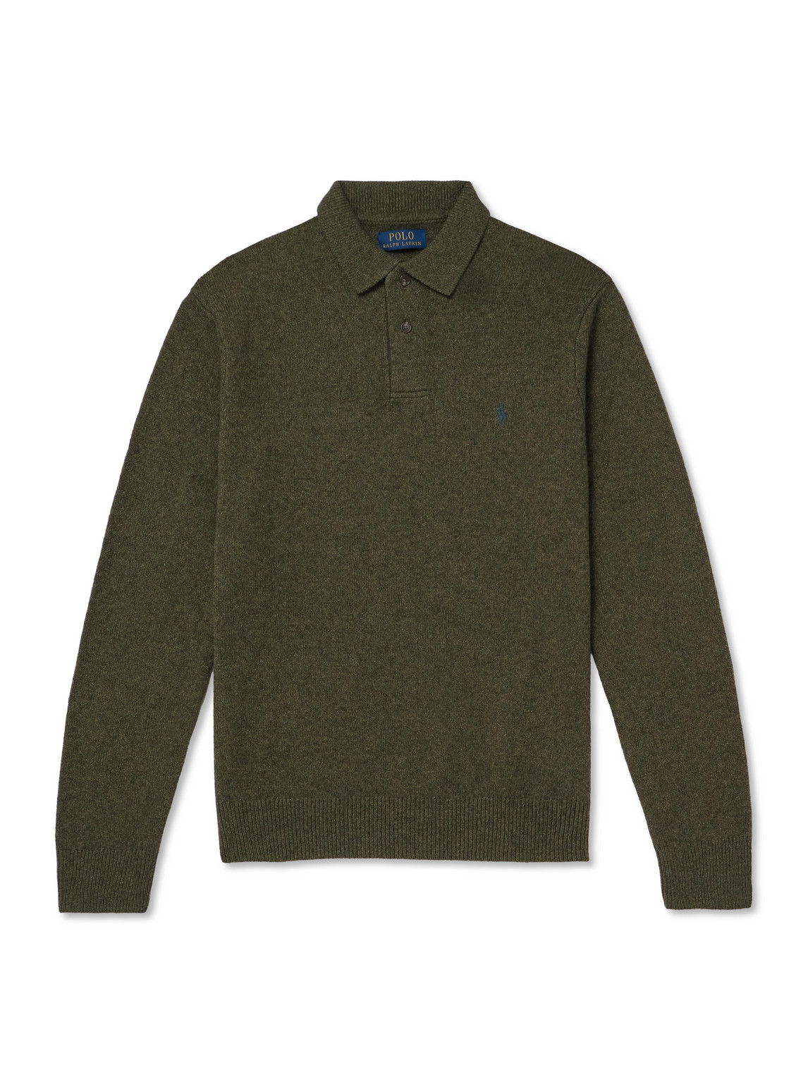 Polo Ralph Lauren Logo-Embroidered Wool and Cotton-Blend Polo Shirten