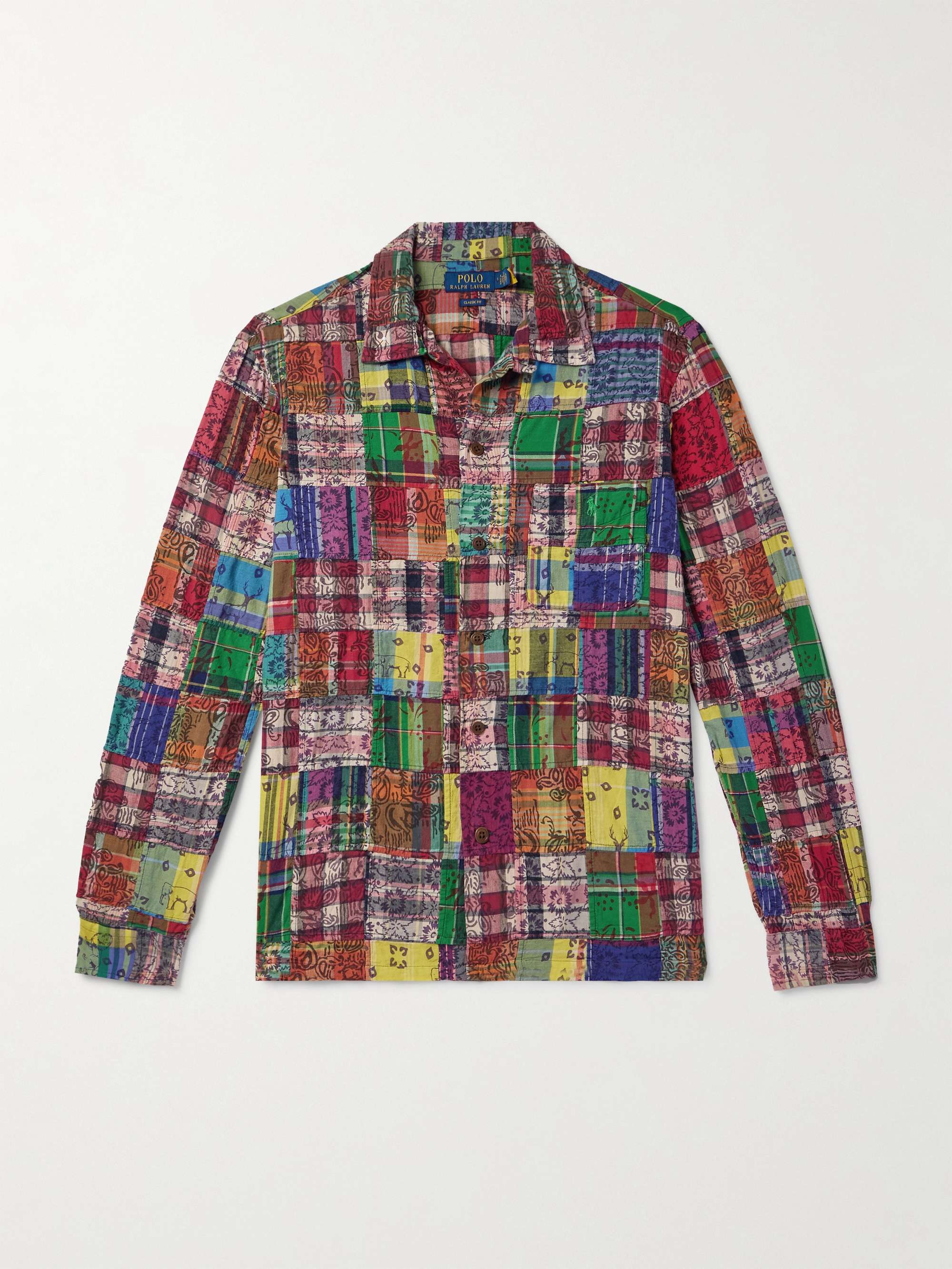 POLO RALPH LAUREN Patchwork Printed Cotton-Madras Shirt for
