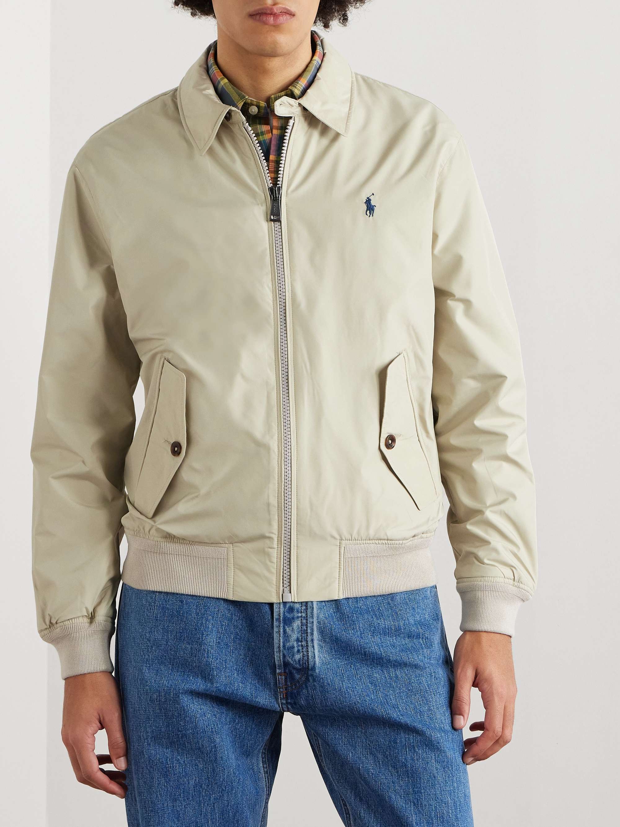 NWT RALPH LAUREN PERRY POLO BEIGE NYLON ZIP LINED WINDBREAKER JACKET XXL $  495 | eBay