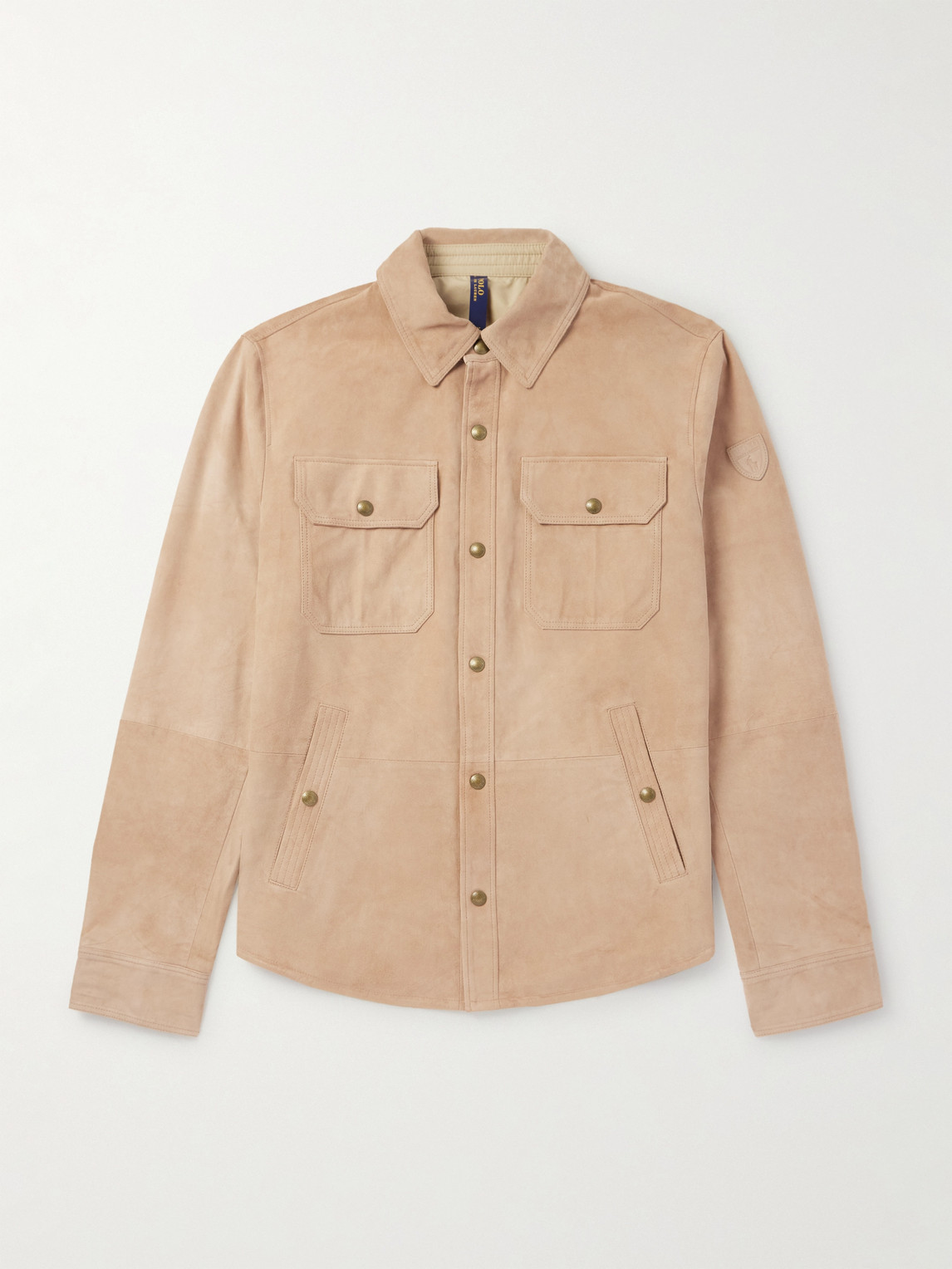 Polo Ralph Lauren Reversible Logo-Appliquéd Suede and Shell Overshirten