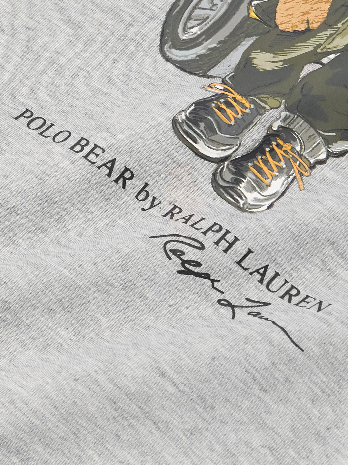 Shop Polo Ralph Lauren Logo-print Cotton-blend Jersey Sweatshirt In Gray