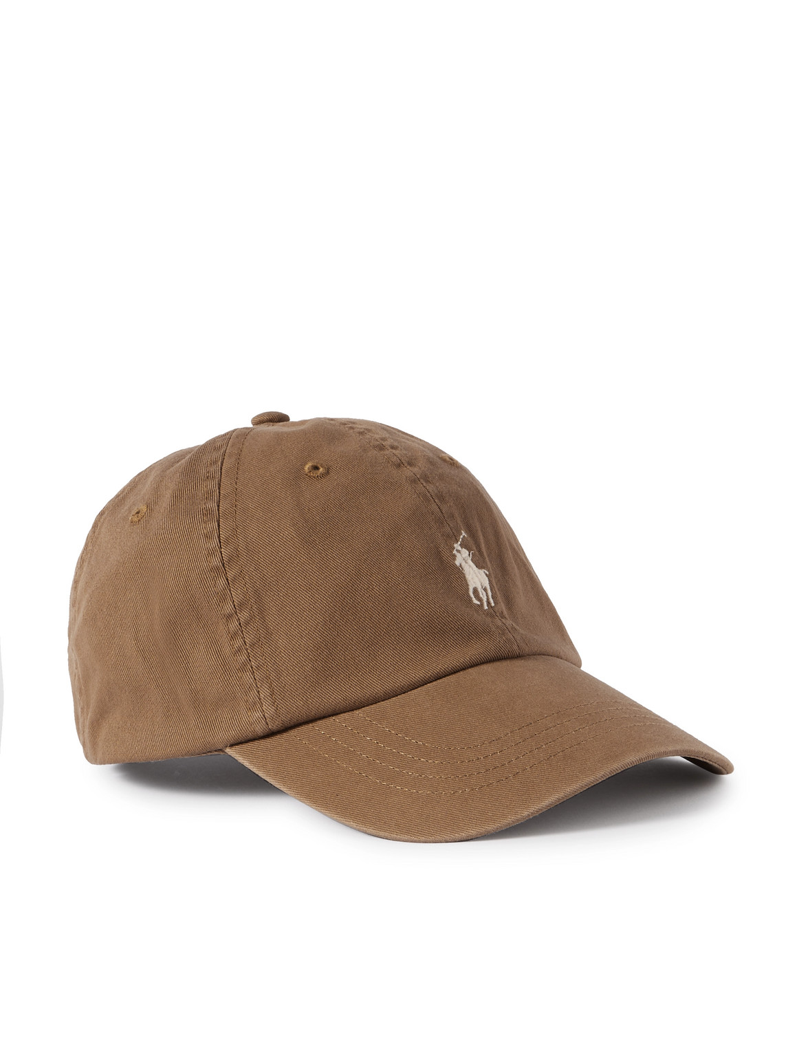 Polo Ralph Lauren Logo-embroidered Cotton-twill Baseball Cap In Brown