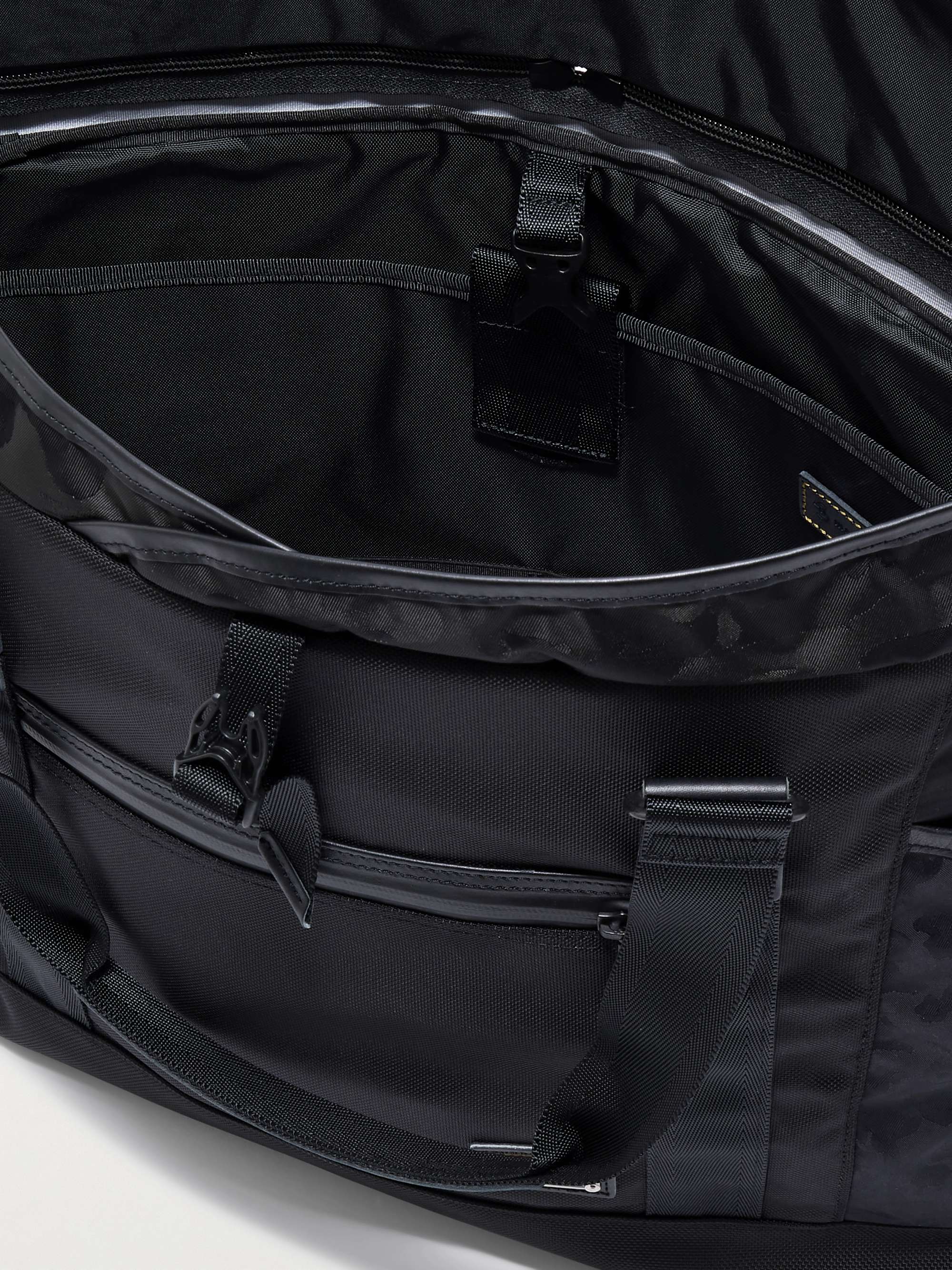 MASTER-PIECE Black Crazy Leopard-Print Leather-Trimmed