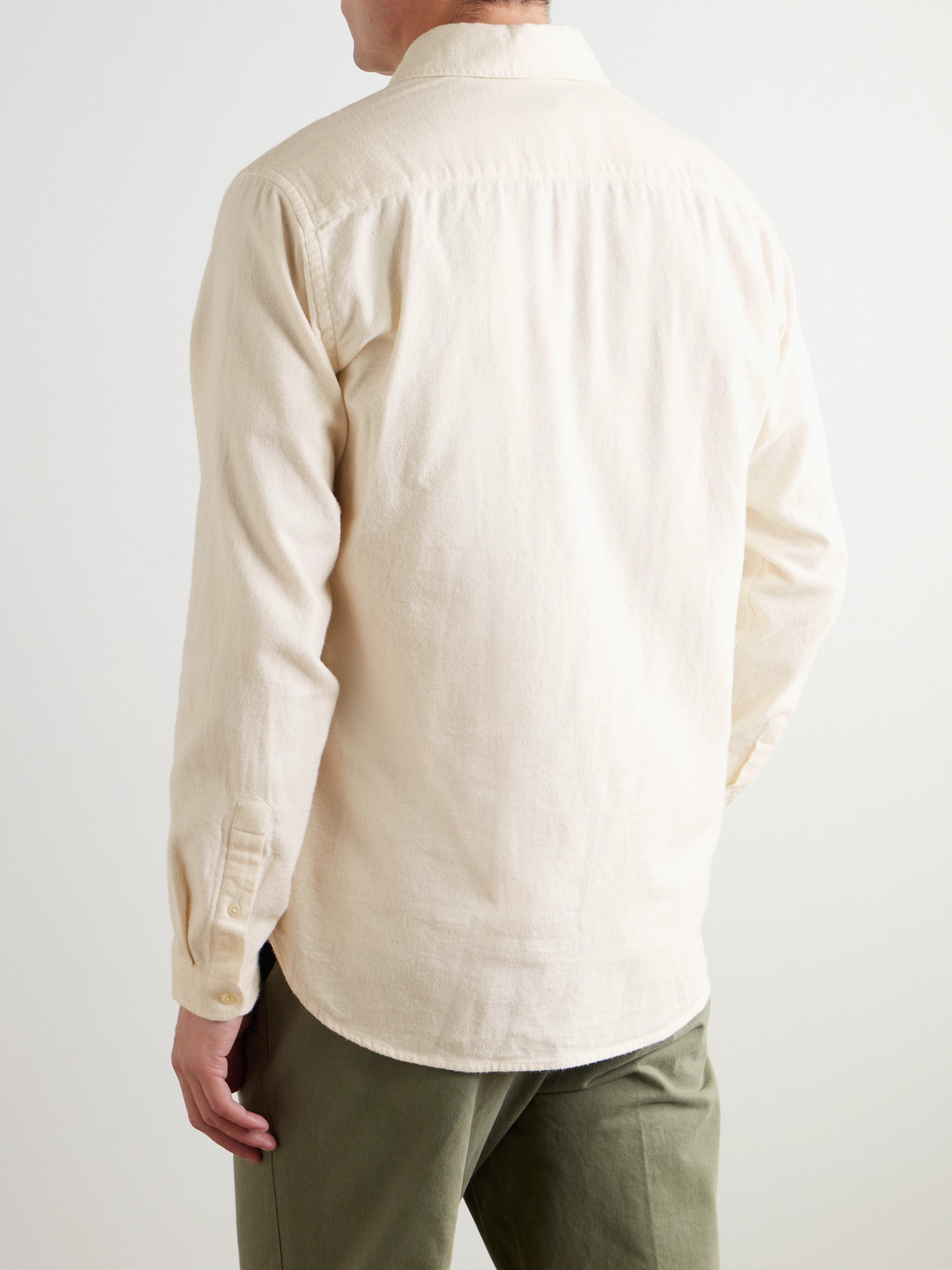 Oliver Spencer Eton Organic Cotton Shirt In Neutrals