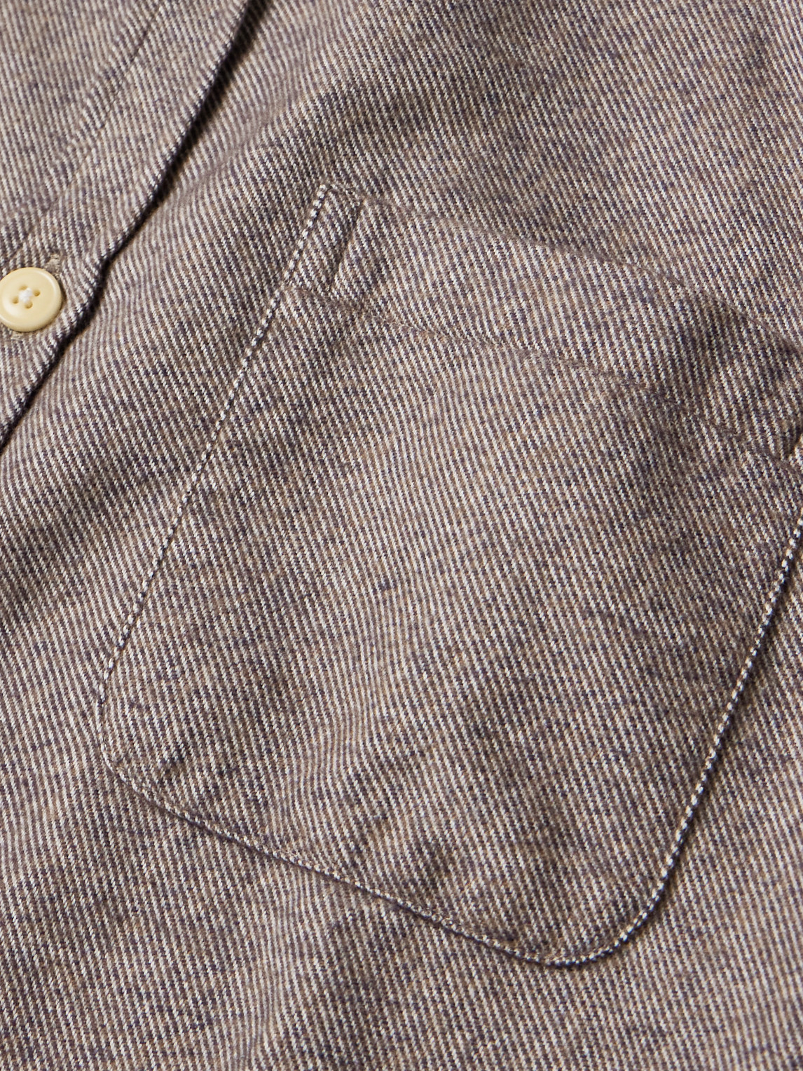 Oliver Spencer Gallagher Organic Cotton-flannel Shirt In Brown