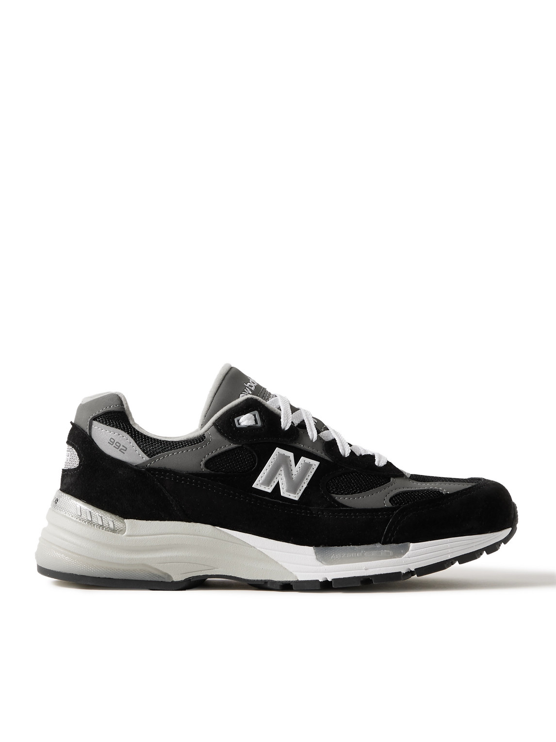 M992 Leather-Trimmed Suede, Nubuck and Mesh Sneakers