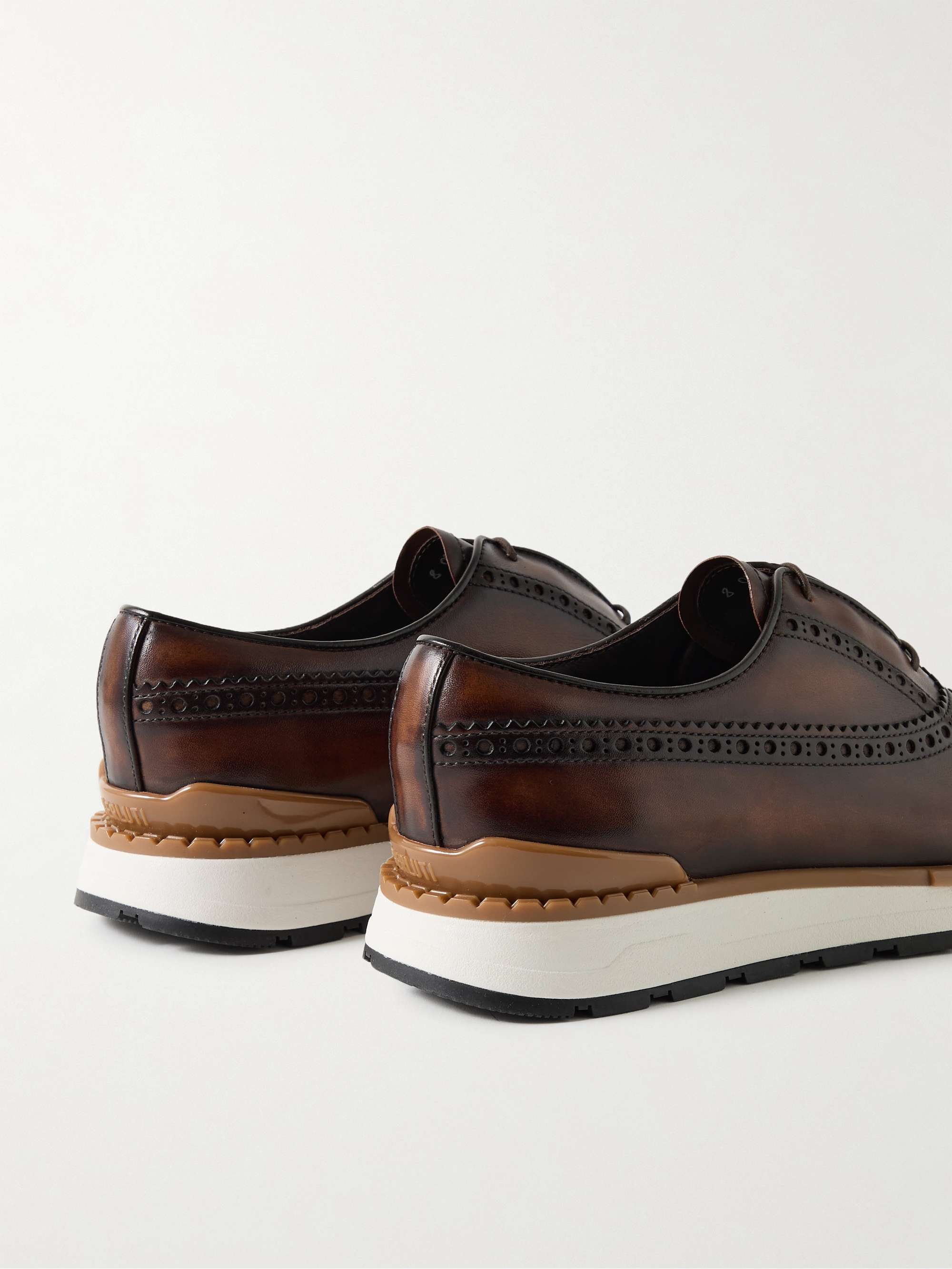 BERLUTI Fast Track Leather Brogue Sneakers